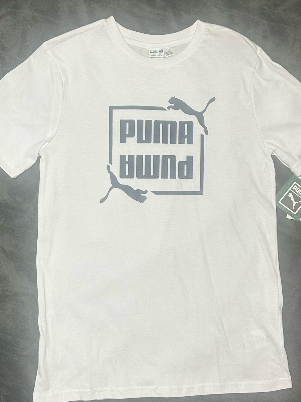 PUMA Kids T-Shirt L 14-16 White Logo